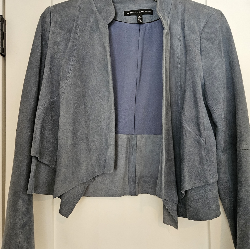 WHBM Gorgeous Blue Suede jacket